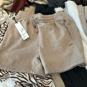 tna cozy sweat fleece boyfriend fit shorts